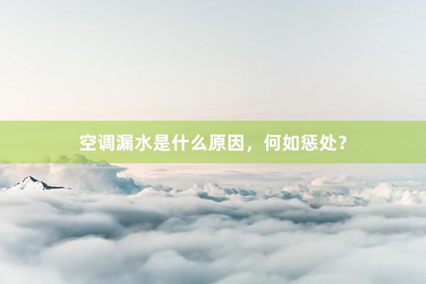 空调漏水是什么原因，何如惩处？